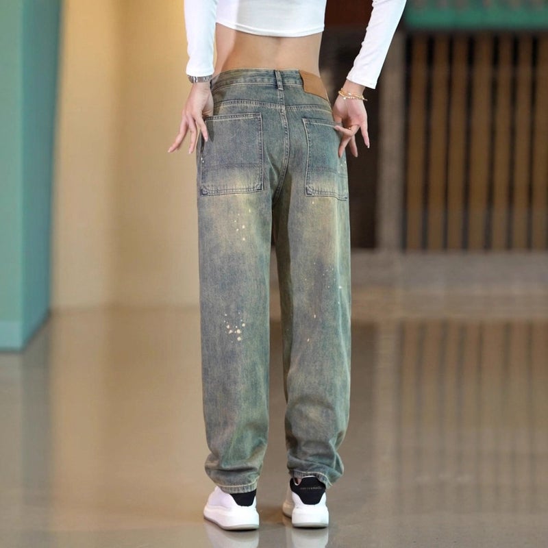 Unisex Classic Denim Jeans Loose Fit Daily Outdoor Wear - Image 4