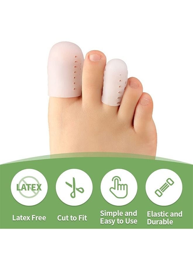 Hikma Beauty 16PCS Toe Protectors, Silicone Toe Caps Toe Sleeve Protectors, Prevent Pain Relief for Corns, Blisters and Ingrown Toenails, 4PCS Large Size + 8PCS Medium Size + 4 Small Size - Image 2