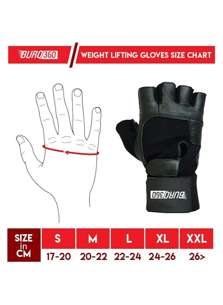 SportQ Weight lifting gloves with adjustable long wrist wraps and extra padding for gym and exercise.  - Image 3