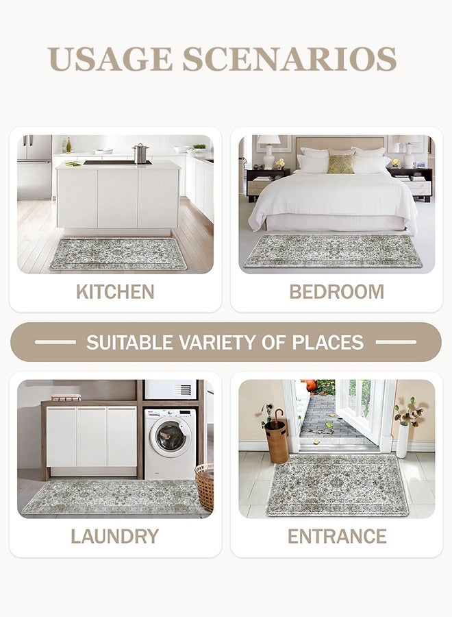 2 PCS Kitchen Floor Mats Rugs Set, Cushion Floor Carpet, Waterproof, Oil Resistant and Anti-Fatigue PU Standing Mat for Kitchen, Floor, Office, Sink, Laundry 45*75CM+45*120CM - Image 5