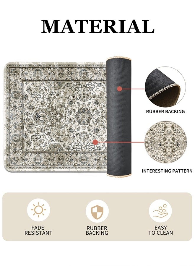2 PCS Kitchen Floor Mats Rugs Set, Cushion Floor Carpet, Waterproof, Oil Resistant and Anti-Fatigue PU Standing Mat for Kitchen, Floor, Office, Sink, Laundry 45*75CM+45*120CM - Image 4