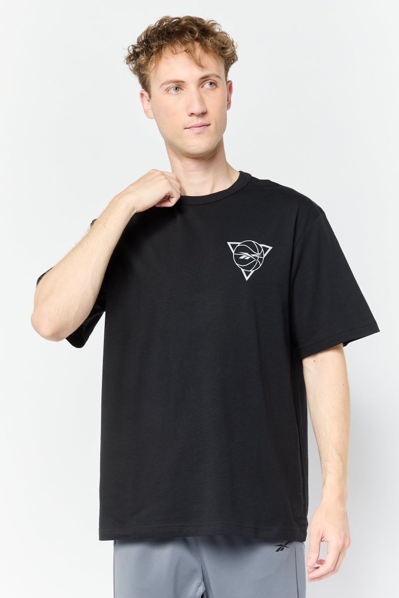 Reebok Men Sportswear Fit Short Sleeves Outdoor T-Shirt, Black - Image 1