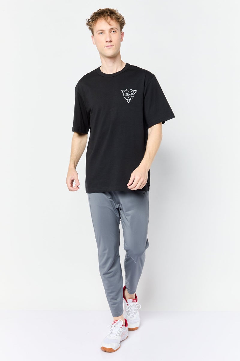 Reebok Men Sportswear Fit Short Sleeves Outdoor T-Shirt, Black - Image 2