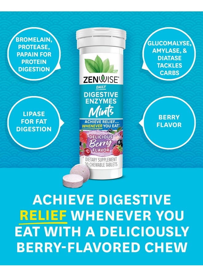 Zenwise Health Papaya Enzymes Chewable, Digestive Enzymes for Women and Men, Bromelain for Digestive Health & Bloating Relief, Enzymes for Digestion and Gut Health, Berry Flavor - 30 CT - Image 3