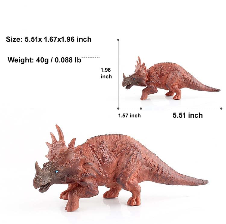 Qoadwem Triceratops Cake Topper مع فستان Tutu للفتيات Dinosaur حفلة عيد ميلاد تحت عنوان - Image 2