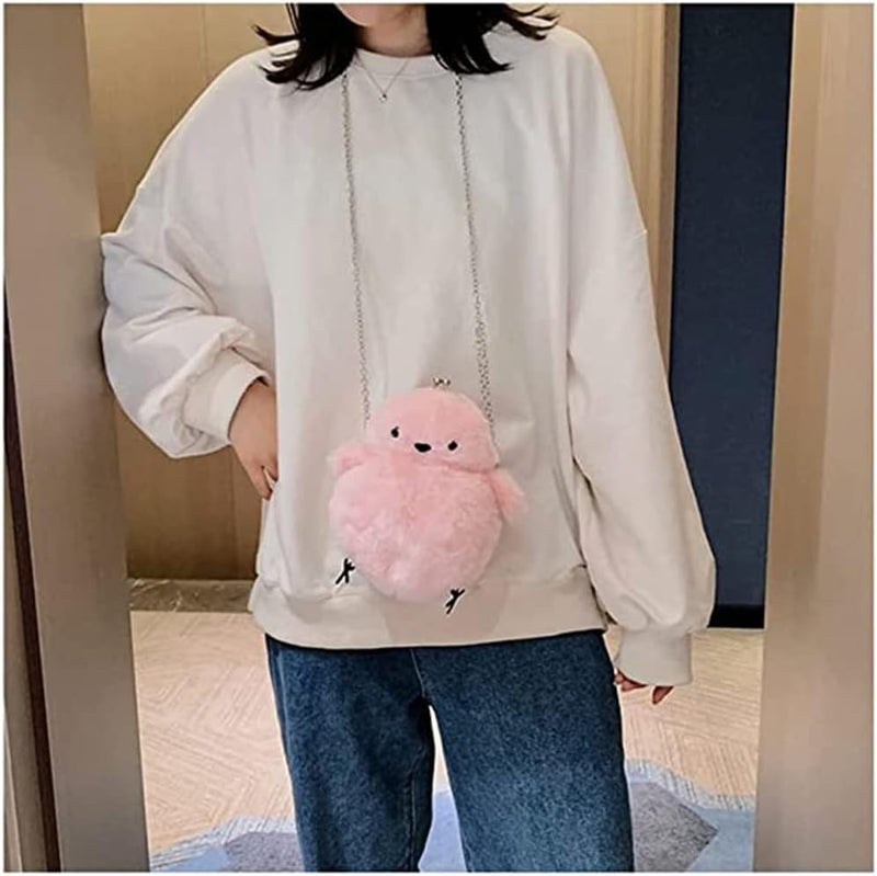 Luckam حقيبة كتف فاخرة للبنات، حقيبة دجاجة لطيفة، محفظة عملة فخمة مع سلسلة، حقيبة صغيرة أنيقة لحمل الهاتف المحمول للبنات - Image 4