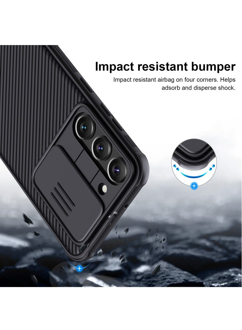 Nillkin For Samsung Galaxy S24 Plus Case TPU Shockproof Airbag Frame, Camera Lens Protection Slide Cover Phone Case, Anti-Fingerprint Slim Fit Mobile Back Cover - Image 4