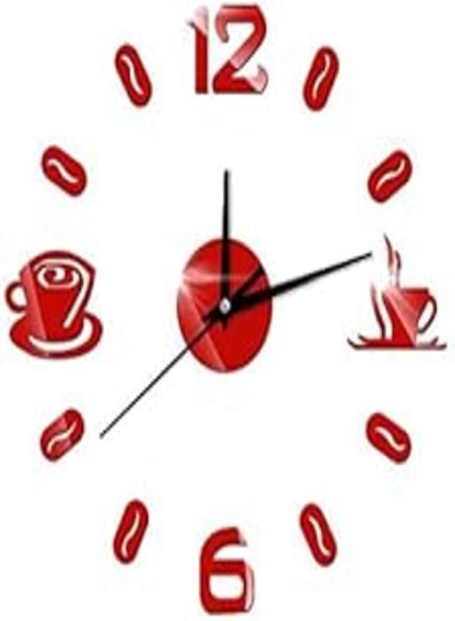 Wall Clock 3D Coffee Cup Style Acrylic Sticker Home Decoration Art Design Wall Art Mirror Clock Modern Design Home Decor Wall Stickers Home Decor Decoration Gift