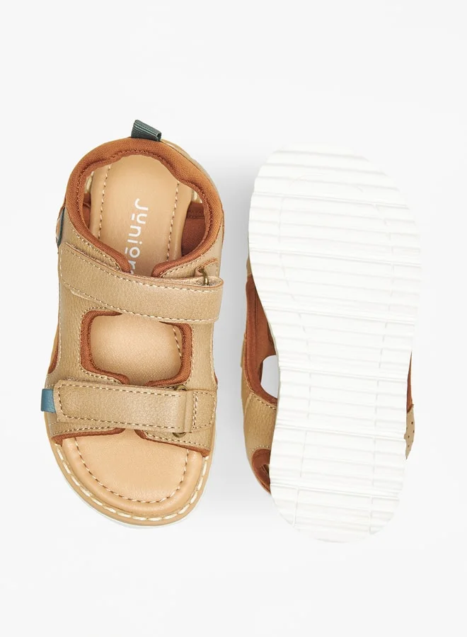 JUNIORS Boys Solid Floaters with Hook and Loop Closure