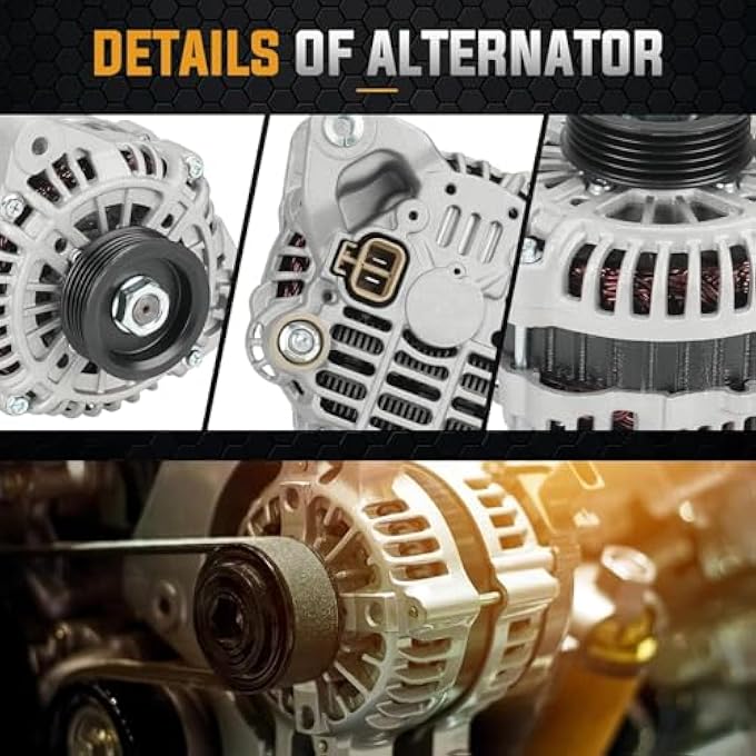 ILONPA New Alternator Replacement Compatible with 1999 2000 2001 2002 Nissan Quest 3.3L Mercury Villager 3.3L Replace AMT0100 A3TA5691 400-48015 113370 - Image 3