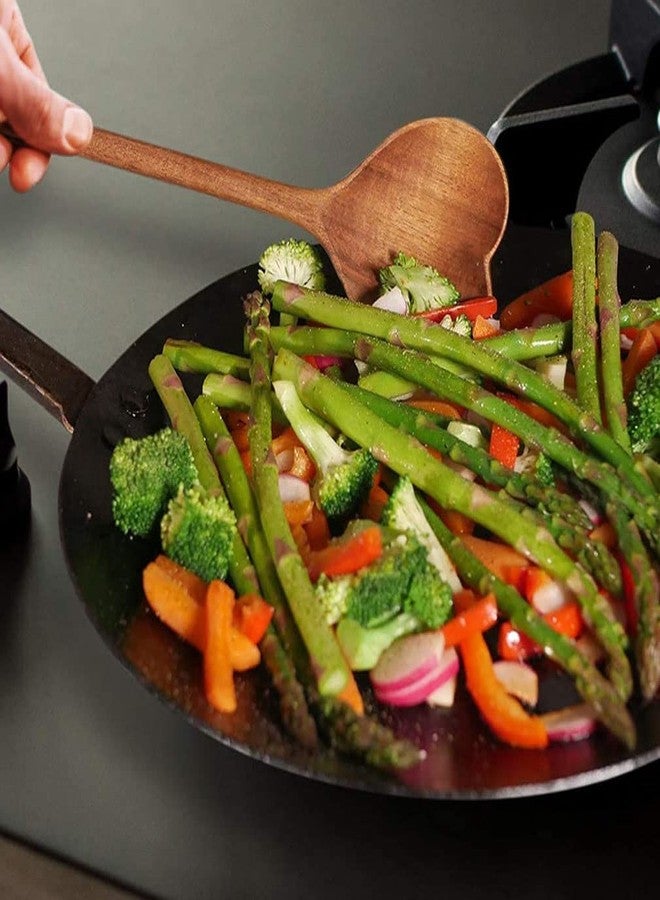 Teensery 1 Pack Wooden Heart Shaped Spoon Long Handle Wood Kitchen Utensils for Cooking Mixing - Image 3