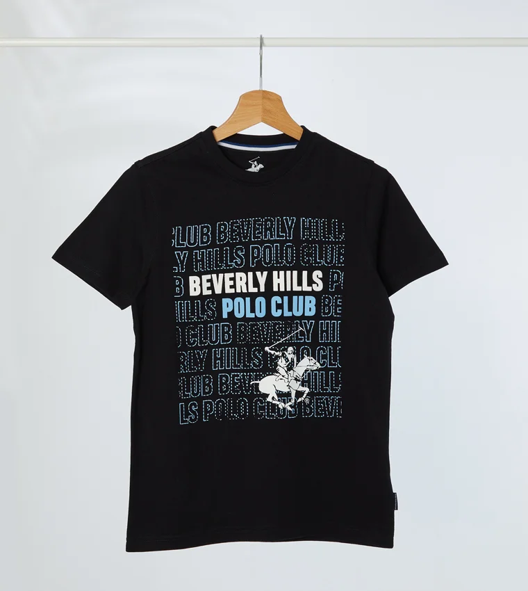 بيفرلي هيلز بولو كلوب تيشيرت مطبوع بشعار