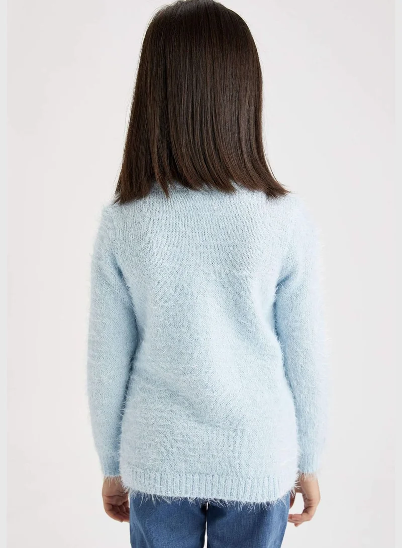 DeFacto Girl Tricot Regular Fit Crew Neck Clean Pullover