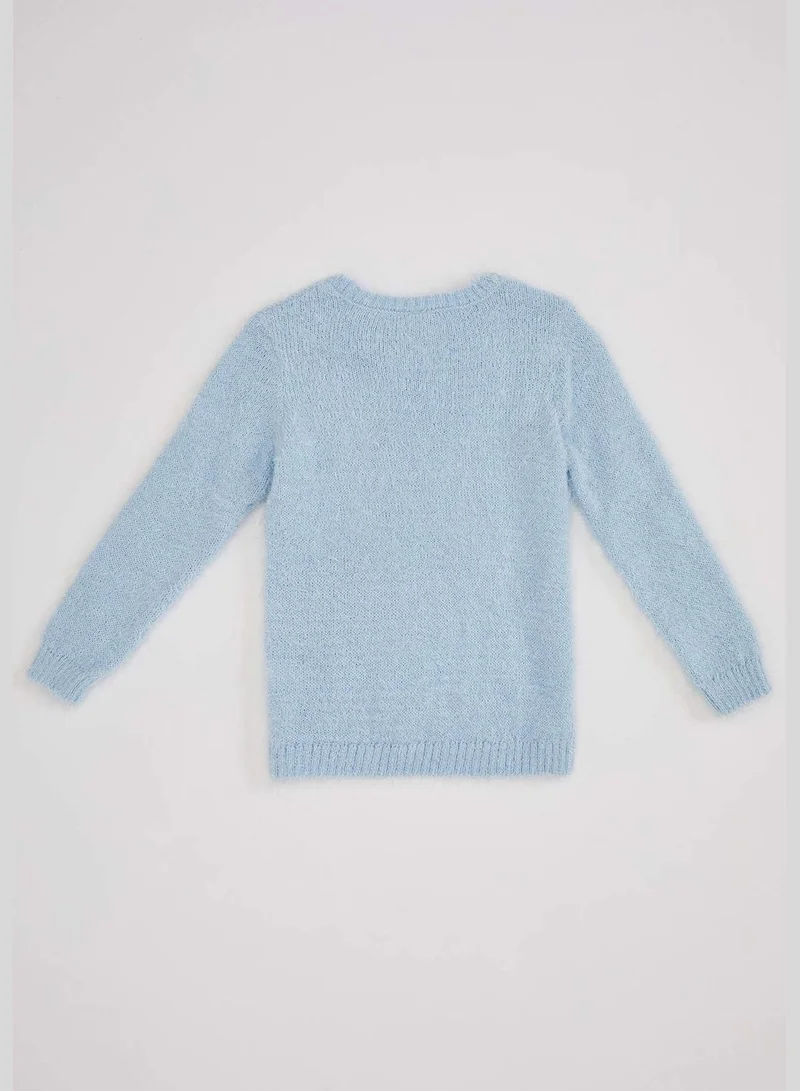 DeFacto Girl Tricot Regular Fit Crew Neck Clean Pullover