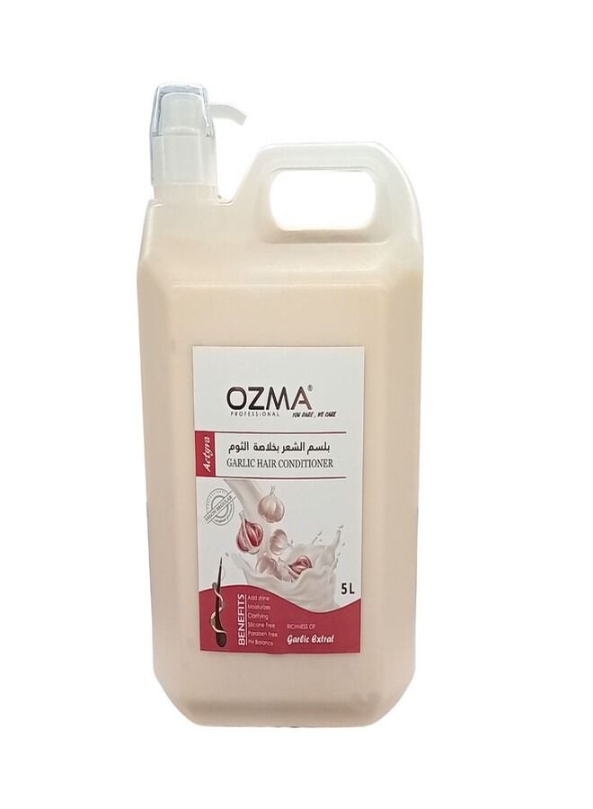 Ozma Professional بلسم أوزما المرطب للشعر. تركيبة مطورة. منشط- لكل أنواع الشعر. بخلاصة الثوم 5 ليتر - Image 1