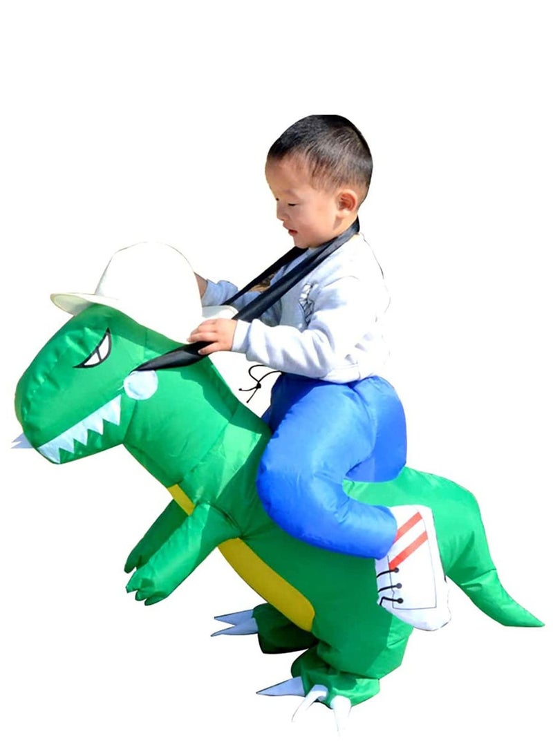 SYOSI Inflatable Dinosaur T-Rex Blow Up Costume Suit Dino Rider for Fancy Dress Party Events Toddler Size - Image 3