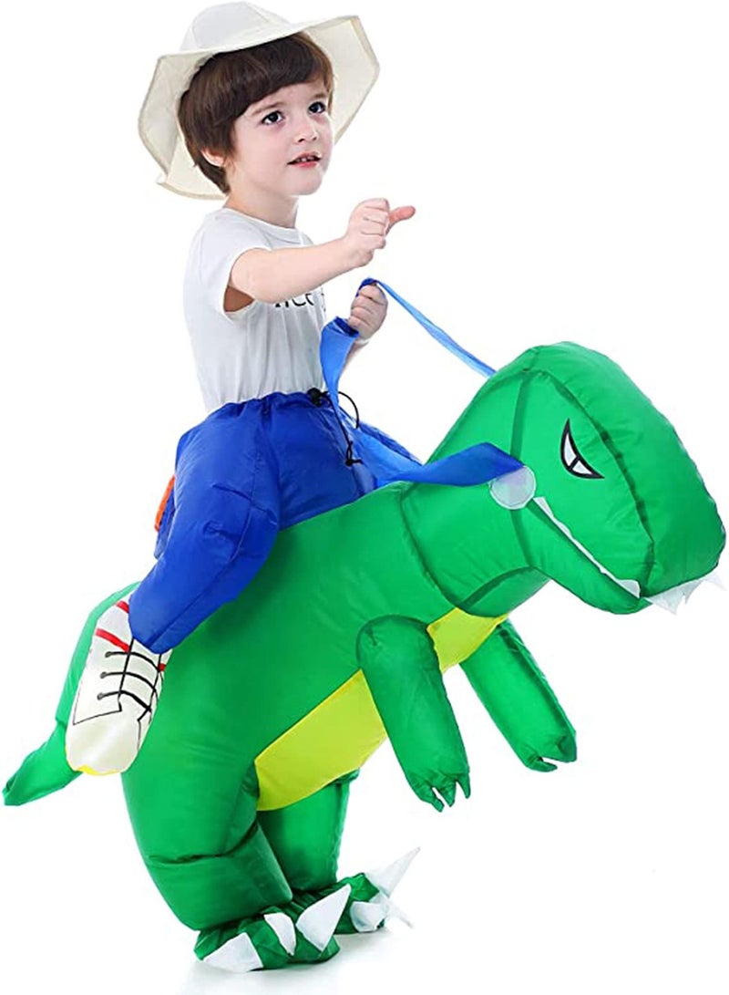 SYOSI Inflatable Dinosaur T-Rex Blow Up Costume Suit Dino Rider for Fancy Dress Party Events Toddler Size - Image 2
