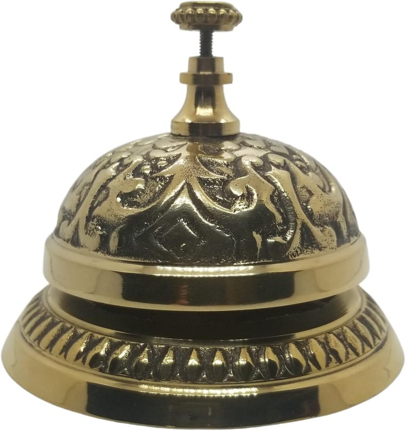 Upper Deck MGSIO Solid Brass Victorian Style Service Desk Bell - Image 1