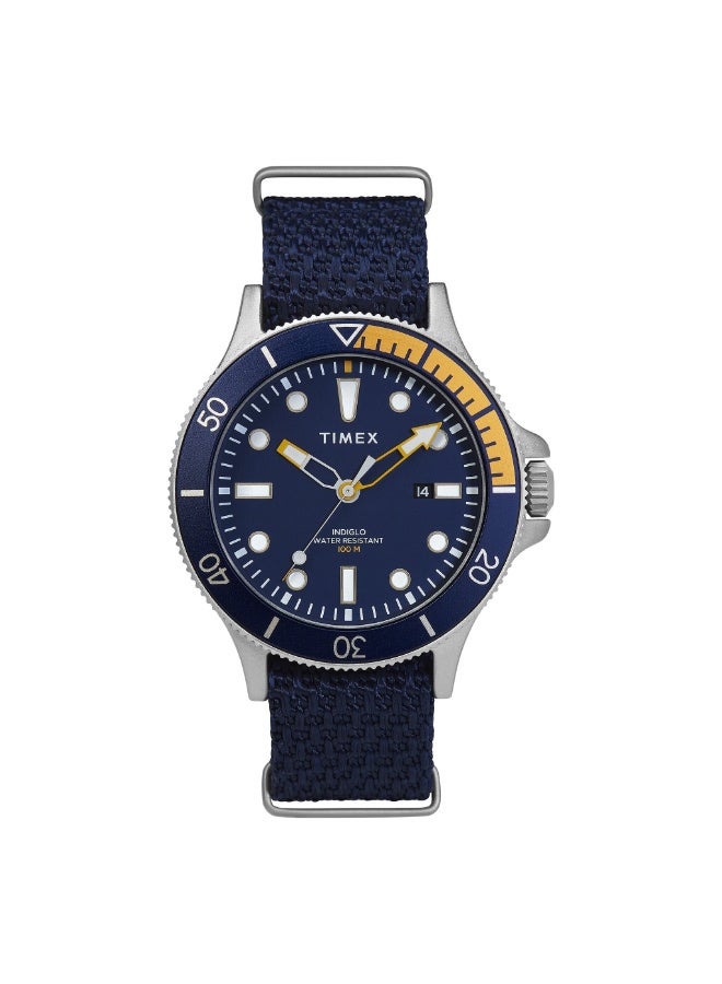 TIMEX MILITARY ALLIED TW2T30400  BLUE FABRIC STRAP & INDIGLO DIAL MEN'S WATCH - Image 1
