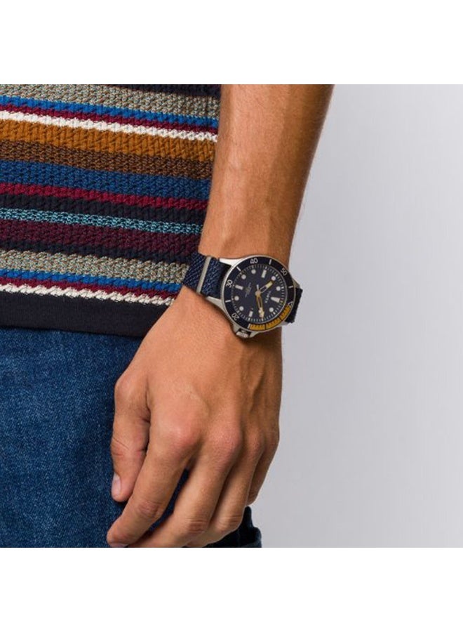 TIMEX MILITARY ALLIED TW2T30400  BLUE FABRIC STRAP & INDIGLO DIAL MEN'S WATCH - Image 5