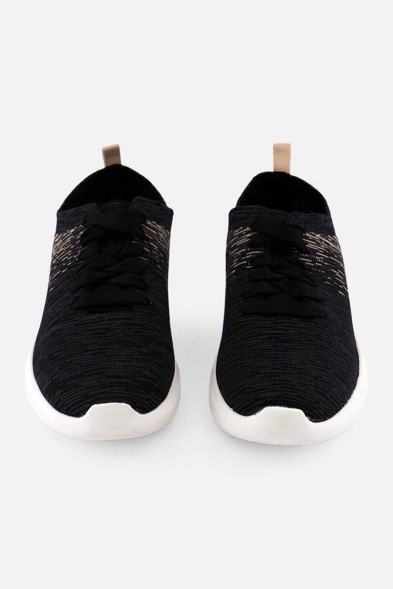 clarks Women Standard Nova Glint Lace Up Casual Shoes, Black - Image 4