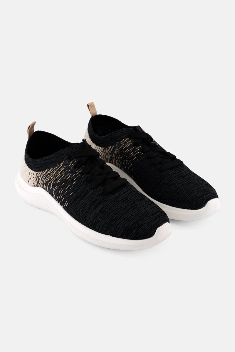 clarks Women Standard Nova Glint Lace Up Casual Shoes, Black - Image 1