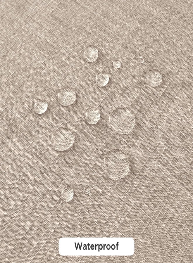 Fitable Linen Tablecloths for Rectangle Tables: Water & Stain Resistant Farmhouse Table Cloth, Washable Burlap Textured Table Covers for Kitchen Dining Party(2 Pack, 52x70 Inch, Nature) - Image 5