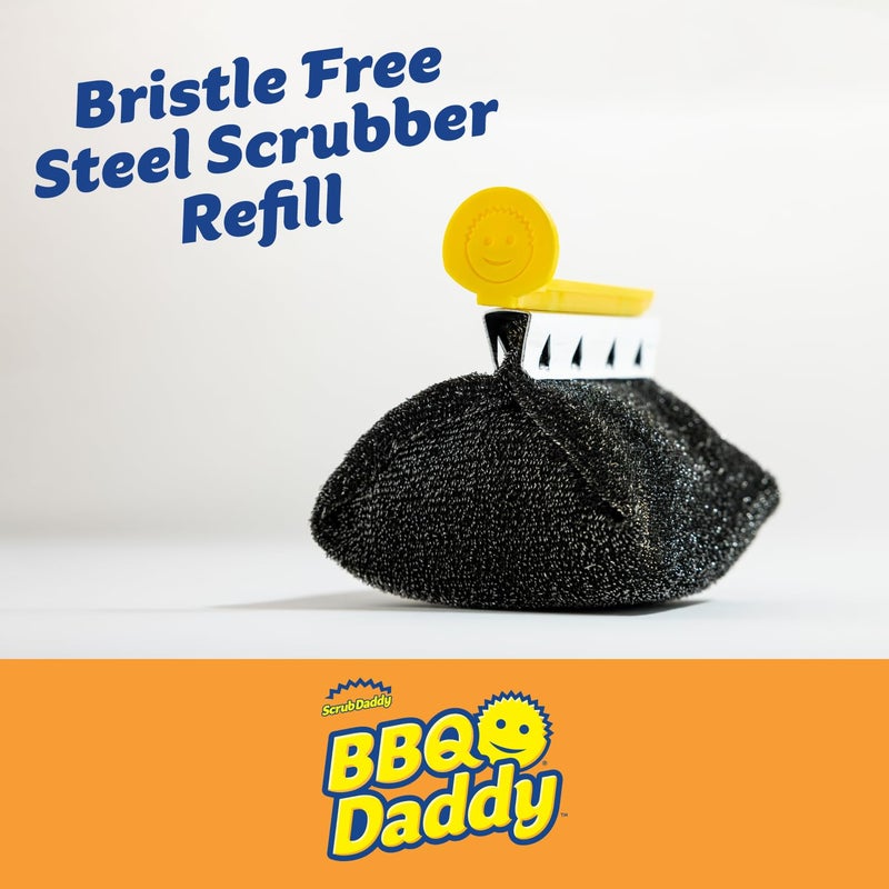 Scrub Daddy BBQ Daddy Grill Brush Head Refill - Bristle Free Grill Brush ArmorTec Steel Mesh Grill Cleaning Brush Attachment - Steam-Activated Cleaning Scrubber for Grates (1 Count) - Image 2