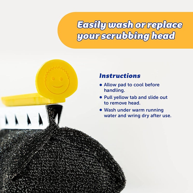 Scrub Daddy BBQ Daddy Grill Brush Head Refill - Bristle Free Grill Brush ArmorTec Steel Mesh Grill Cleaning Brush Attachment - Steam-Activated Cleaning Scrubber for Grates (1 Count) - Image 5