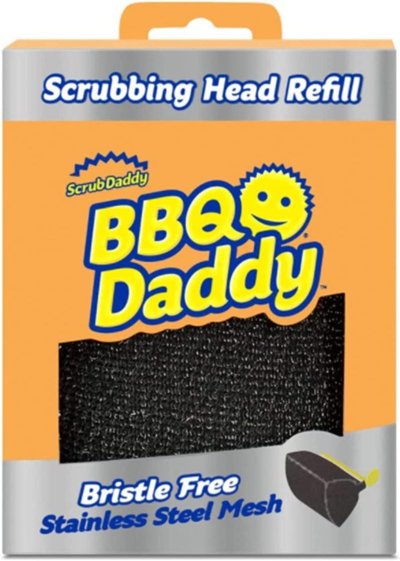 Scrub Daddy BBQ Daddy Grill Brush Head Refill - Bristle Free Grill Brush ArmorTec Steel Mesh Grill Cleaning Brush Attachment - Steam-Activated Cleaning Scrubber for Grates (1 Count) - Image 1