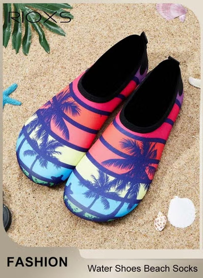 RIOXS Water Shoes Beach Socks For Women Barefoot Aqua Socks Quick-Dry Non-Slip Swim Shoes For Beach Swimming Pool Water Park  - Image 3