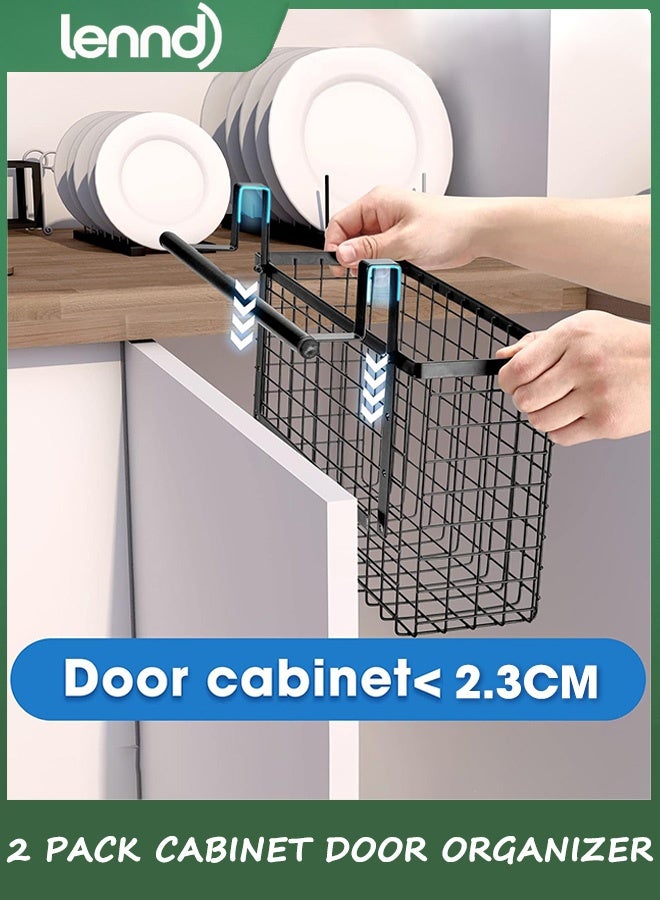 LENND 2 Pack Cabinet Door Organizer,Over The Cabinet Door Organizer with Towel Bars,Hang Over Cabinet Door Storage, Kitchen Cabinet Door Organizer for Cutting Board, Baking Sheet, Foil, Plastic Wrap - Image 4