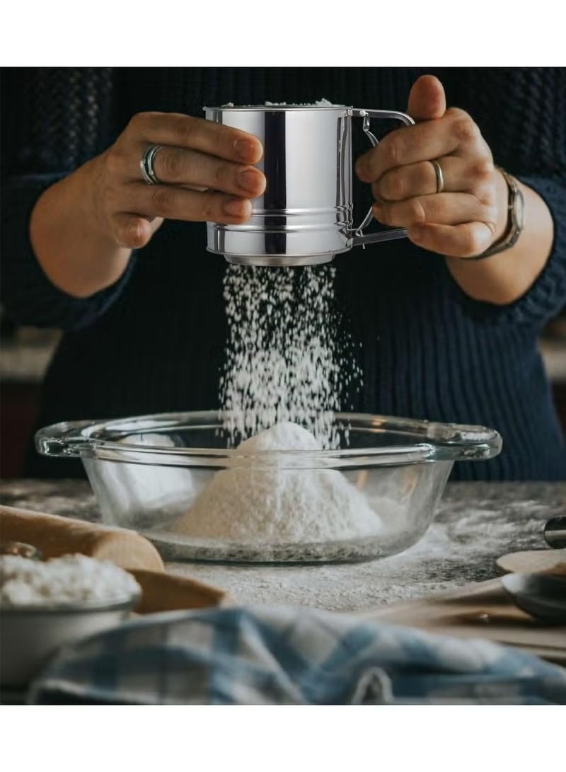 منخل دقيق ستانلس ستيل بيد واحدة مع مقبض زناد عملي - Image 5