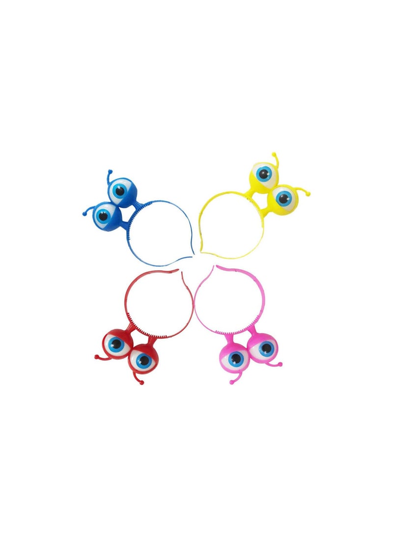 GGOOT Flashing Headband with Big Eyes Glowing Alien Headbands Led Headband Christmas Party Decorations for Children Concert Birthday Dancing Supplies 4pcs - Image 4