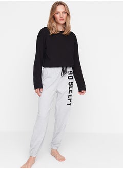 trendyol Pajama Set - Multicolour - With Slogan  - Image 1