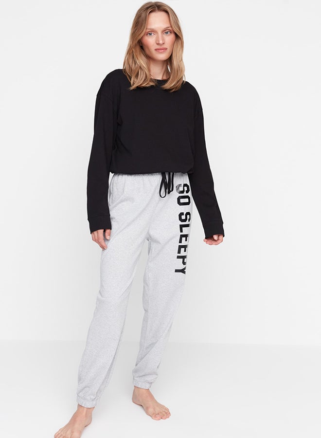 trendyol Pajama Set - Multicolour - With Slogan  - Image 1