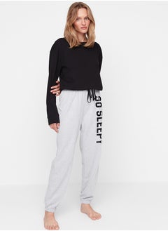 trendyol Pajama Set - Multicolour - With Slogan  - Image 4