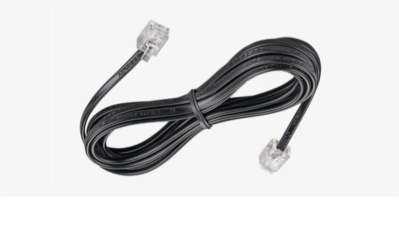 HOLA ! Telephone Line Cord Telephone Extension Cord 2 Pin, 1 Line Rj11 Male To Male Cable Or Landline, Phone, Modem Or Fax Machine (Black, 10 Meter) - Image 2