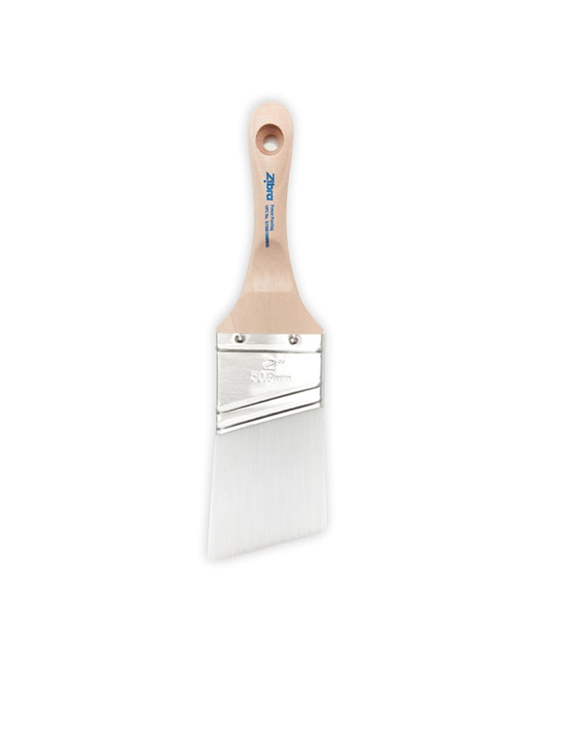 Zibra Precision Detail Paint Brush, Pro Grade, Angled for Cutting in, Trim and Furniture, 2-inch - Image 1