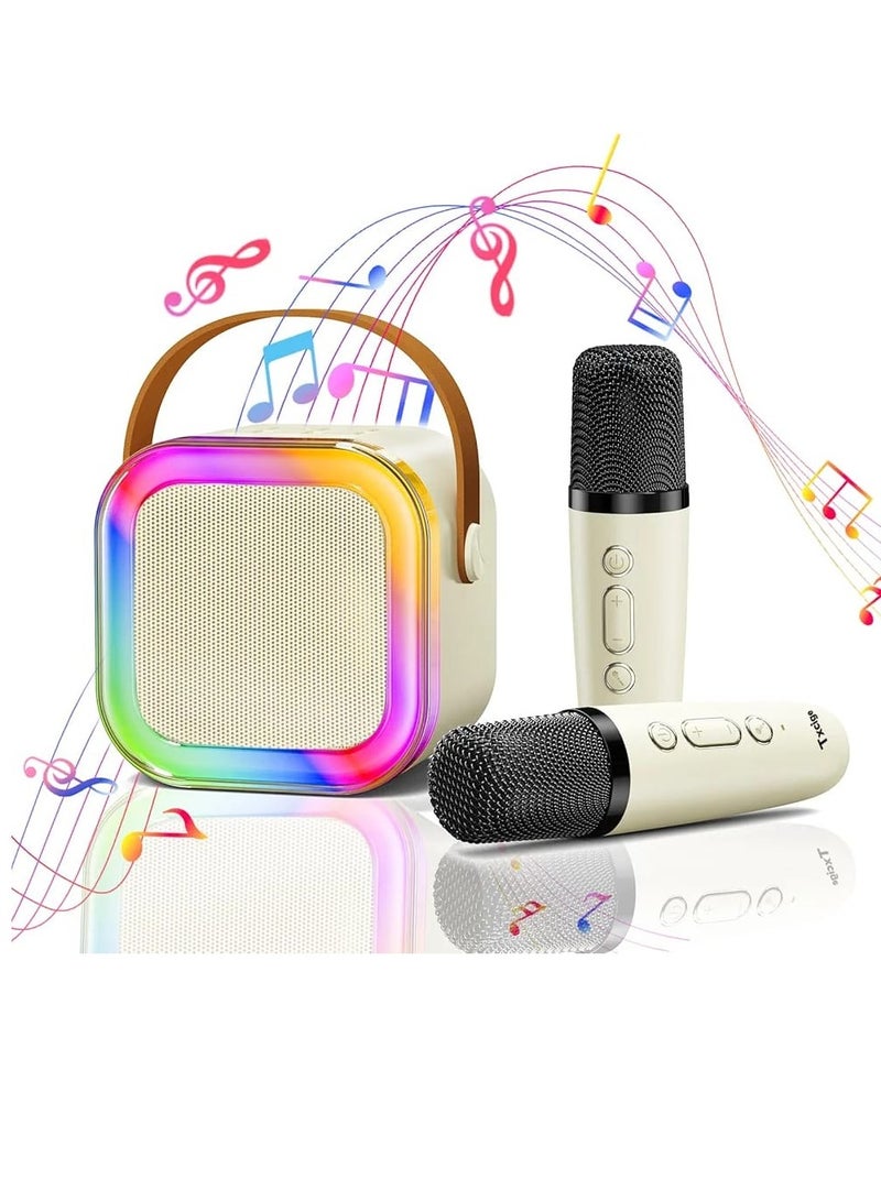 K12 Colorful Bluetooth Speaker with 2 Karaoke Mic for Home Portable Mini Wireless Speaker with Mike for House Parties Birthday Gifts Events  - Image 2