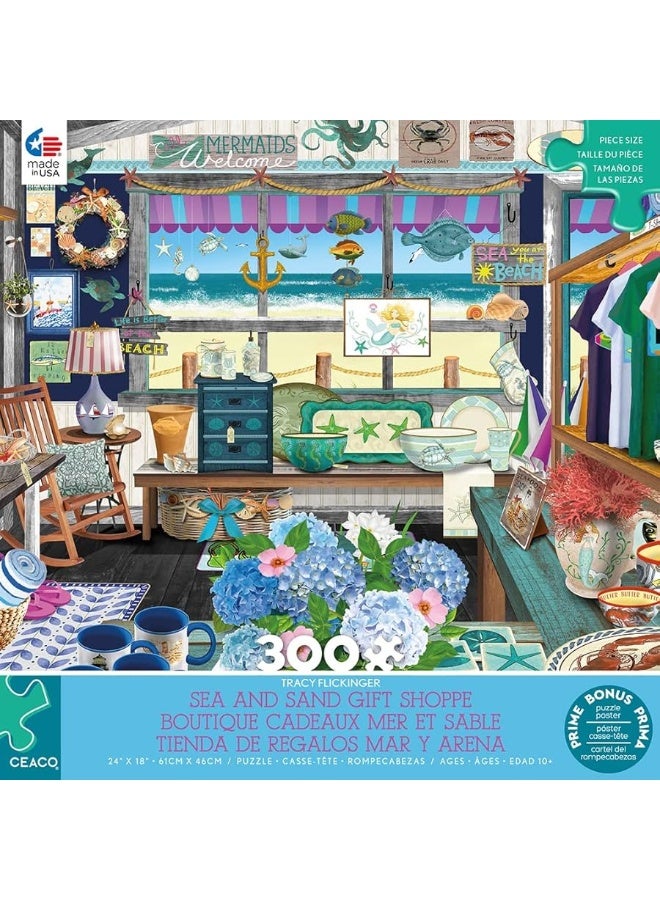 Ceaco - Tracy Flickinger - Sea & Sand Gift Shoppe - 300 Piece Jigsaw Puzzle - Image 4