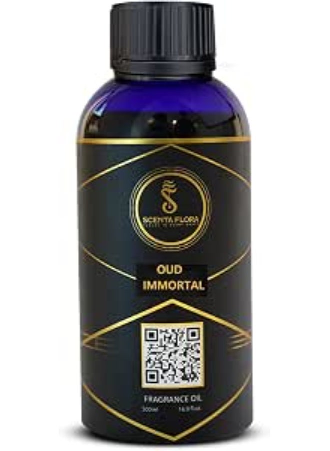 SCENTA FLORA Oud Immortal Fragrance Oil for Scent Diffusers Aromatherapy 500ml | IFRA Certified | Pineapple, Geranium, and Cedarwood | Perfect for Home, Office & Workspace | Long-Lasting & Warmth - Image 1