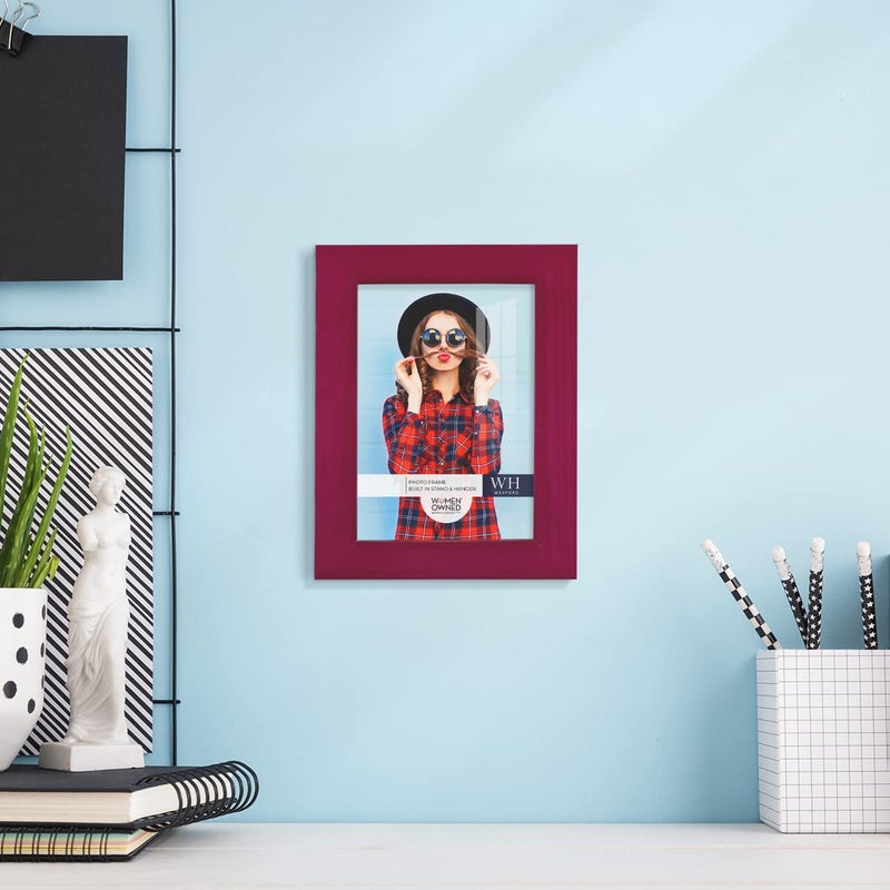 Renditions Gallery 3.5x5 inch Picture Frame Cherry Red Wood Grain Frame  High-end Modern Style  Made of Solid Wood and High Definition Glass for Wall and Tabletop Photo Display - Image 3