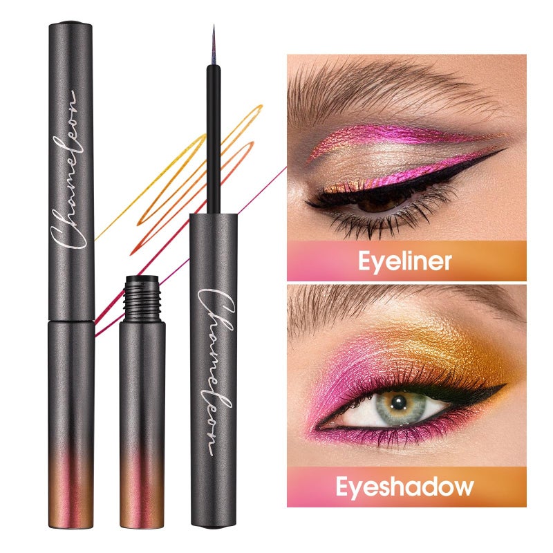 Spdoo 6pcs Multichrome Liquid Eyeliner Liquid, Metallic Glitter Shimmer Eye Liner, Long Lasting, Waterproof Colorful Eyeliner - Image 5