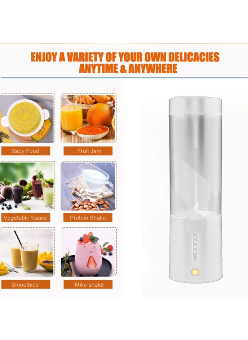 Generic - Personal Blender for Shakes and Smoothies, 16 Oz Portable Blender with 6 Blades, USB Rechargeable Smoothie Blender for Home Travel Office, White - Image 1