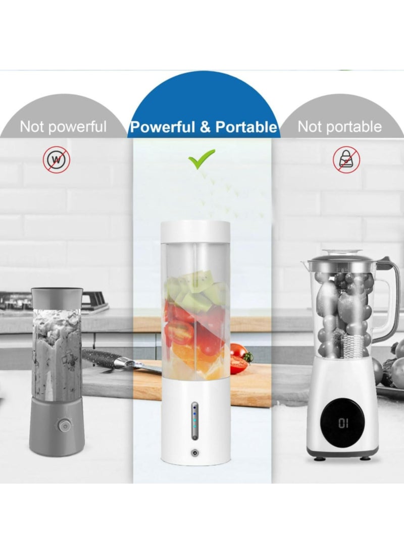 Generic - Personal Blender for Shakes and Smoothies, 16 Oz Portable Blender with 6 Blades, USB Rechargeable Smoothie Blender for Home Travel Office, White - Image 1