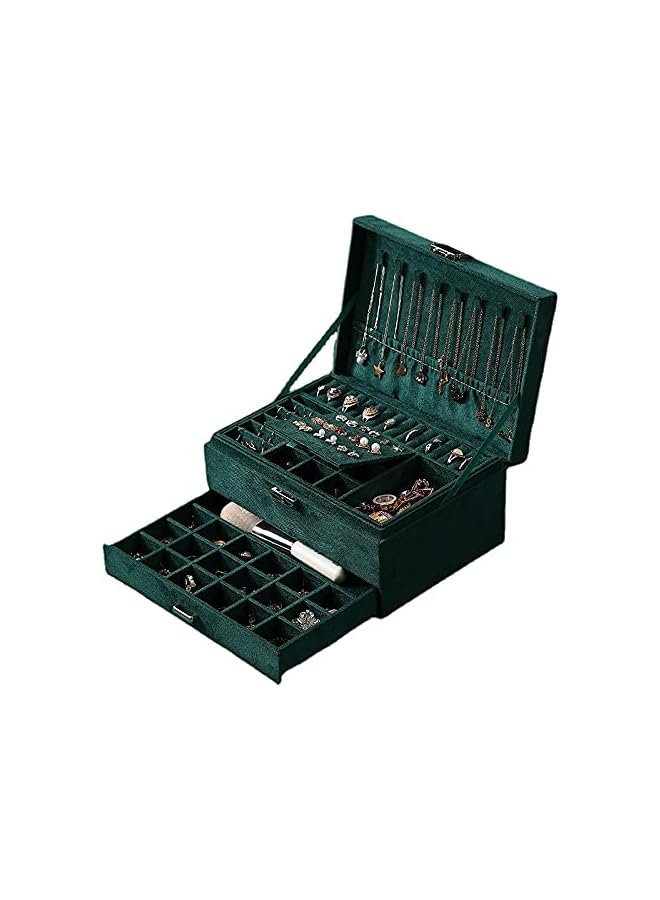 Zaboon Box for Women 3 Layers Large Jewelry Organizer with velvet Travel Jewelry Storage Organizer Jewelry Case for Earring, Ring, Necklace, Bracelets - Image 1