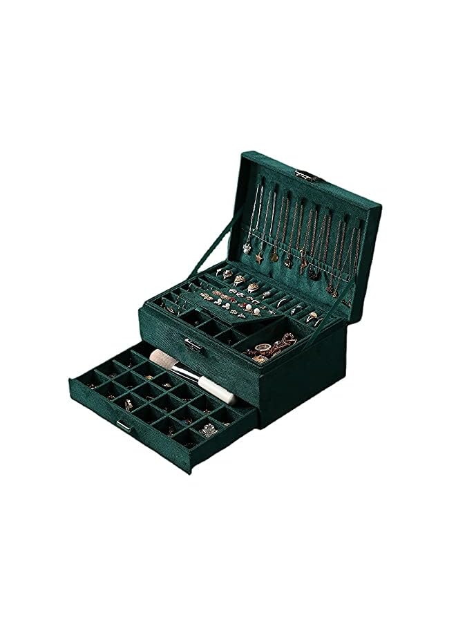 Zaboon Box for Women 3 Layers Large Jewelry Organizer with velvet Travel Jewelry Storage Organizer Jewelry Case for Earring, Ring, Necklace, Bracelets - Image 2