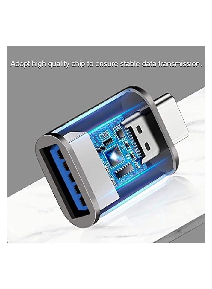 erorex USB C to USB Adapter USB C Male to USB Female Adapter(Pack of 3) Compatible with MacBook Air 2020/MacBook 12 inch/iPad Pro 2020 and More, Black, Grey, Silver(Not for Tesla) - Image 2