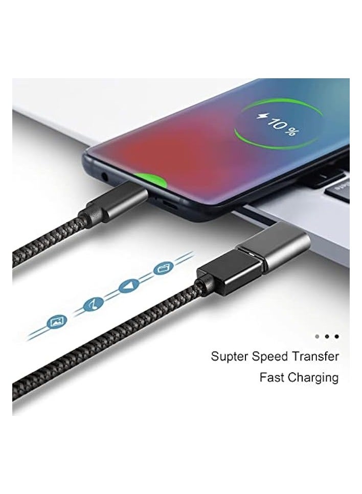 erorex USB C to USB Adapter USB C Male to USB Female Adapter(Pack of 3) Compatible with MacBook Air 2020/MacBook 12 inch/iPad Pro 2020 and More, Black, Grey, Silver(Not for Tesla) - Image 3